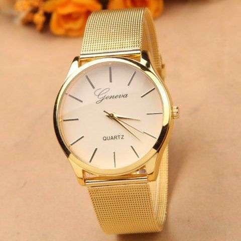 Alloy Steel Band Quartz Watch