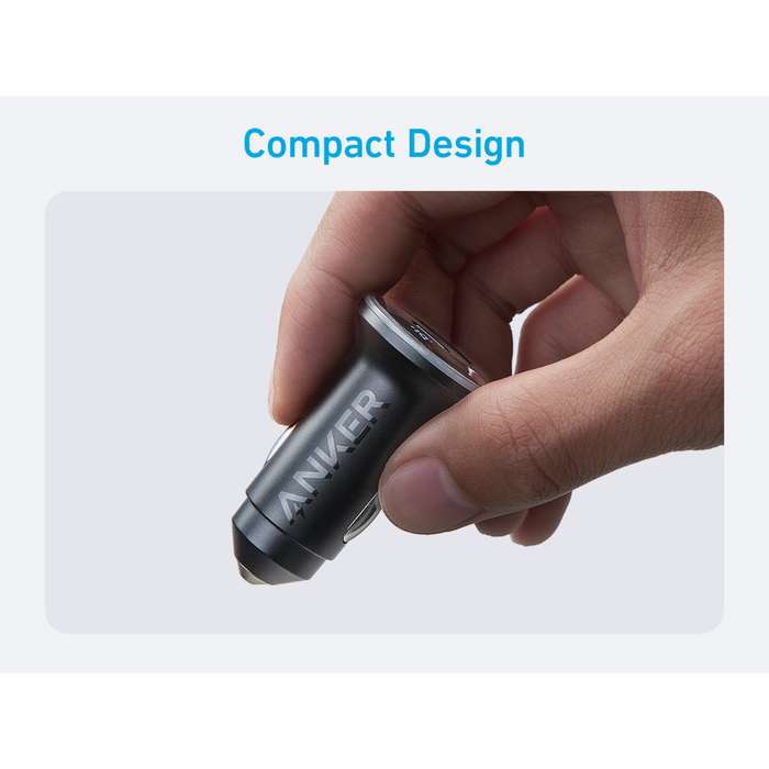 Anker 52.5W Car Charger - 2 Port Fast Charge - Black