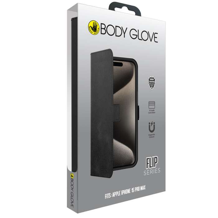 Apple iPhone 15 Pro Max Body Glove Flip Series Case - Black