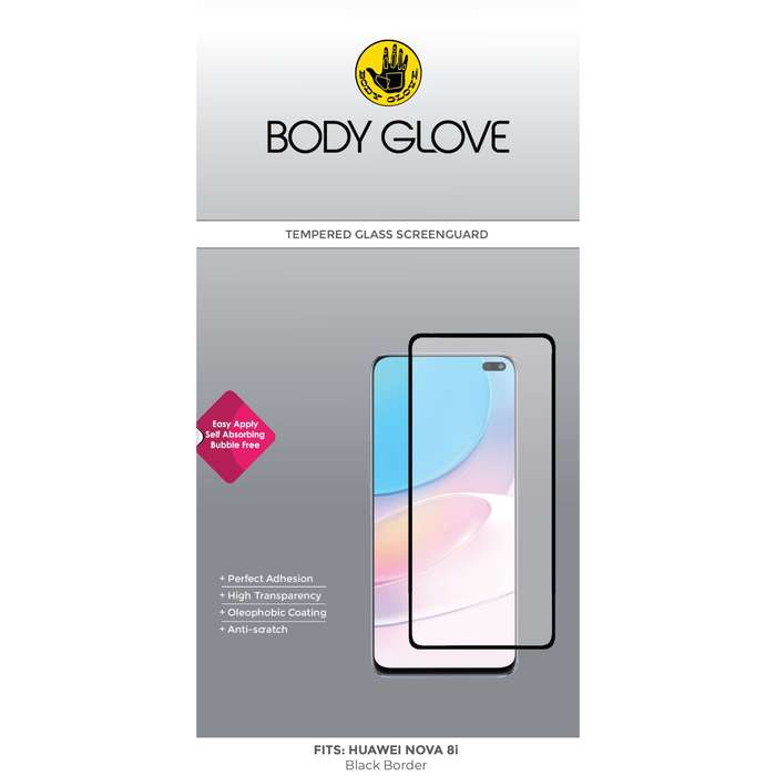 Huawei nova 8i Body Glove Screen Protector - Black Border