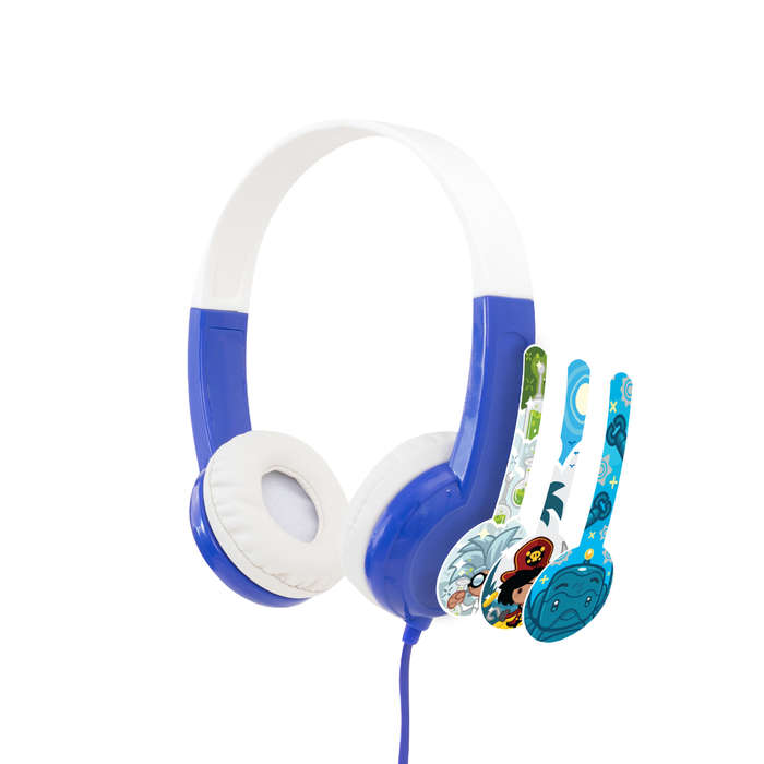 Kids BuddyPhones Headphones - Wired Aux Blue
