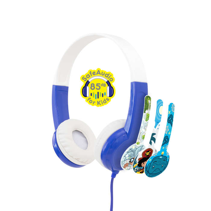 Kids BuddyPhones Headphones - Wired Aux Blue
