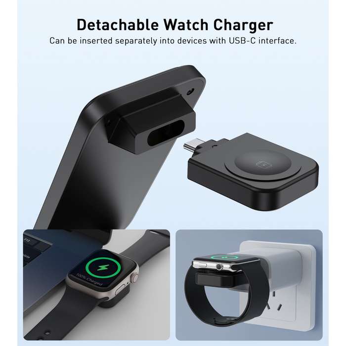 Choetech 15W Wireless Charger - 3 in 1 Magnetic Charging Stand
