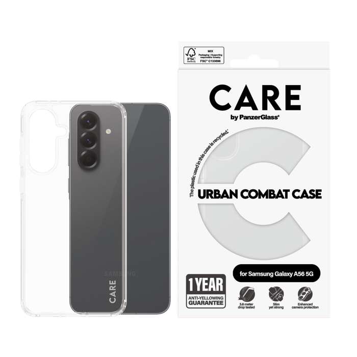 Samsung Galaxy A56 Panzer Urban Combat Case - Clear