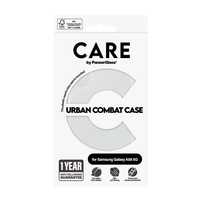 Samsung Galaxy A56 Panzer Urban Combat Case - Clear