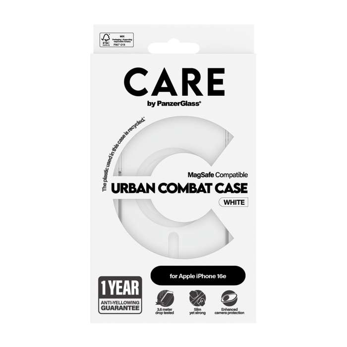 Apple iPhone 16e Panzer Urban Combat MagSafe Case - Clear