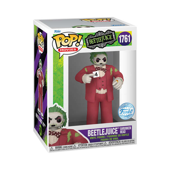 Beetlejuice Shrunken Head - Funko Pop Special Edition Vinyl Figure #1761