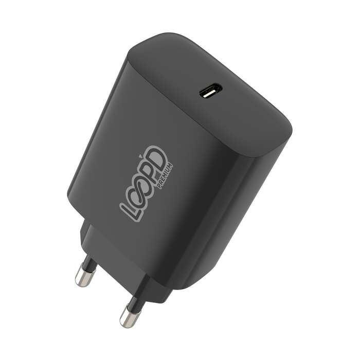Loopd 20W PD Wall Charger - 1 Port - Black