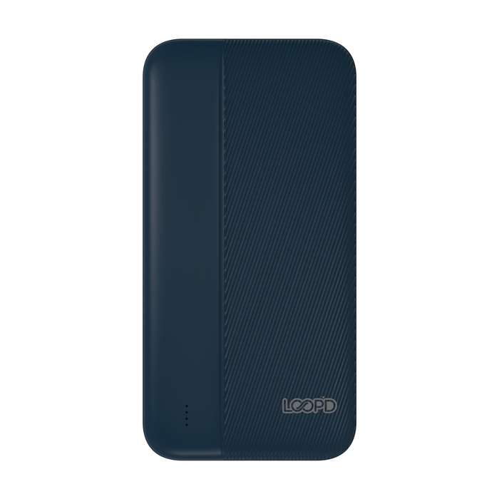 Loopd 10000mAh Power Bank - 4 LED Indicators - Navy Blue