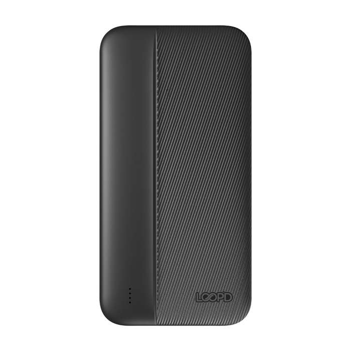 Loopd 20000mAh Power Bank - 4 LED Indicators - Black