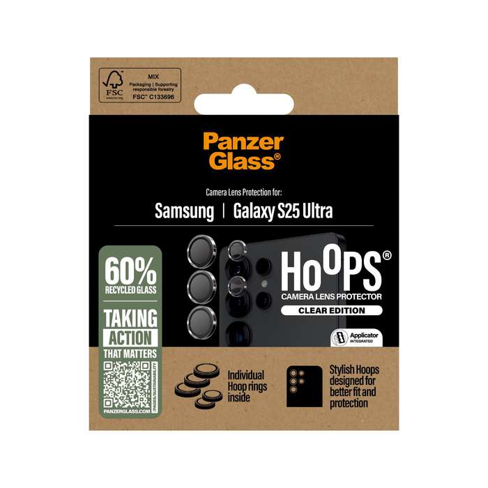 PanzerGlass Hoops - Samsung Galaxy S25 Ultra - Black Border