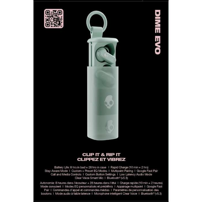 Skullcandy Dime Evo TWS True Wireless Earbuds - Sage