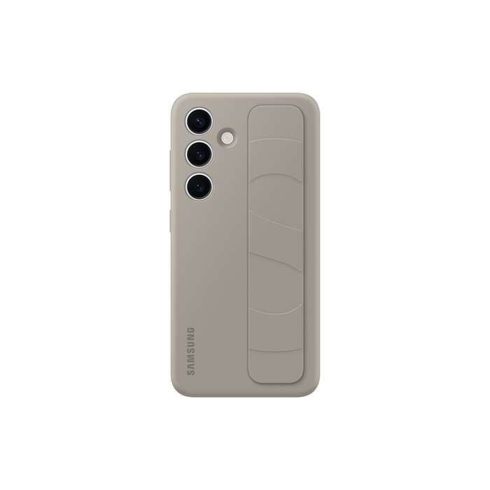 Original Samsung Galaxy S24 Taupe Standing Grip Cell Phone Cover