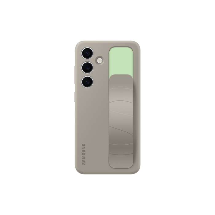 Original Samsung Galaxy S24 Taupe Standing Grip Cell Phone Cover
