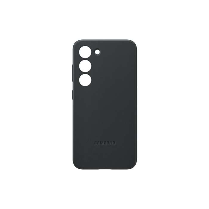 Samsung Galaxy S23 Case - Official Samsung Leather Cover - Black