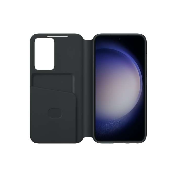 Samsung Galaxy S23 Case - Official Samsung S View Wallet Cover - Black