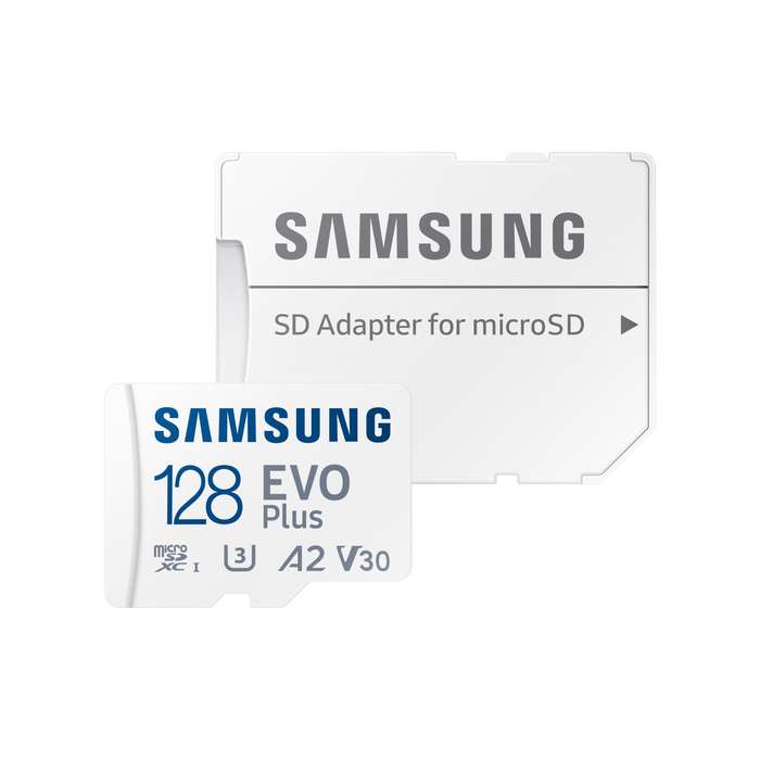 128GB Samsung Evo Plus Micro SD XC Memory Card and Adapter