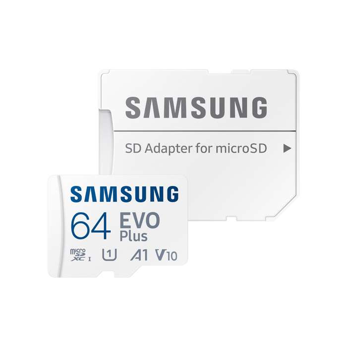 64GB Samsung Evo Plus Micro SD XC Memory Card and Adapter