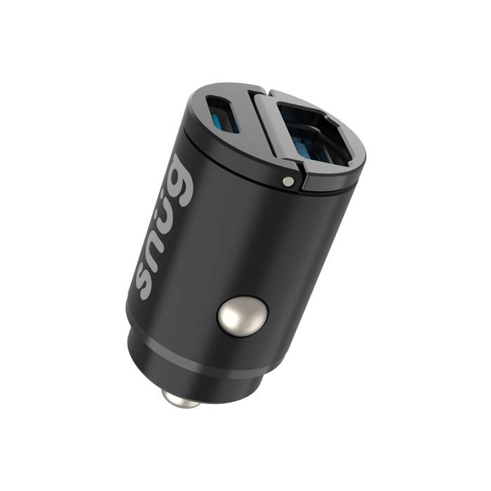 Snug 30W PD Car Charger - 2 Port - Black