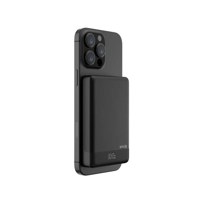 Snug 10000mAh Magnetic Wireless Power Bank - 10W - Black