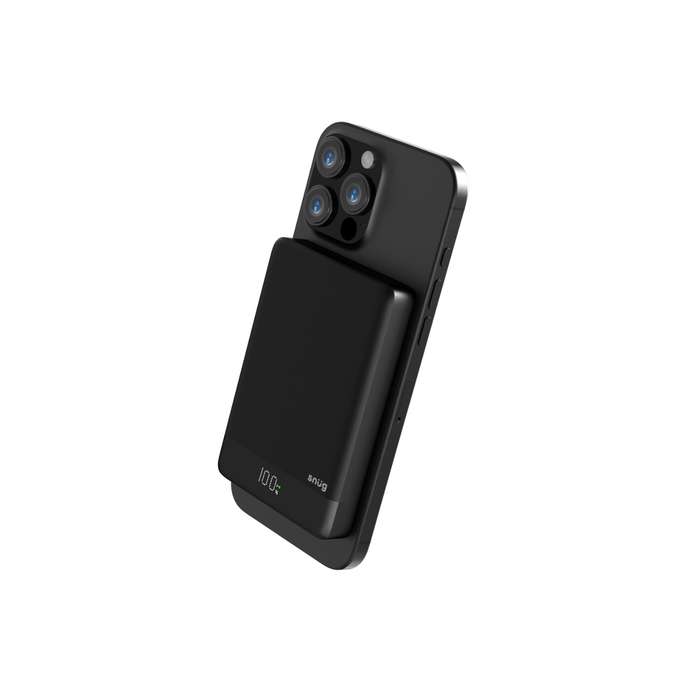 Snug 10000mAh Magnetic Wireless Power Bank - 10W - Black
