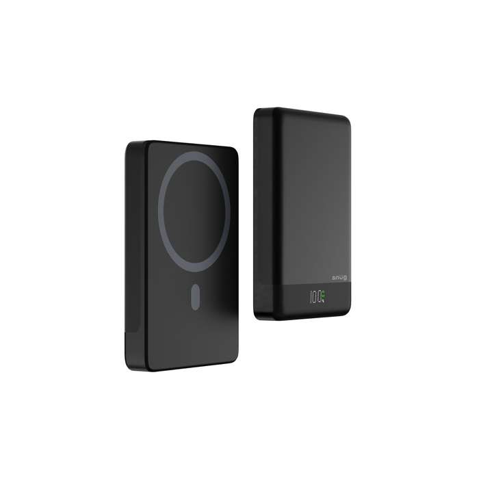 Snug 10000mAh Magnetic Wireless Power Bank - 10W - Black