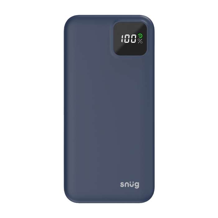 Snug 10000mAh Power Bank - 20W PD Square Digital - Blue
