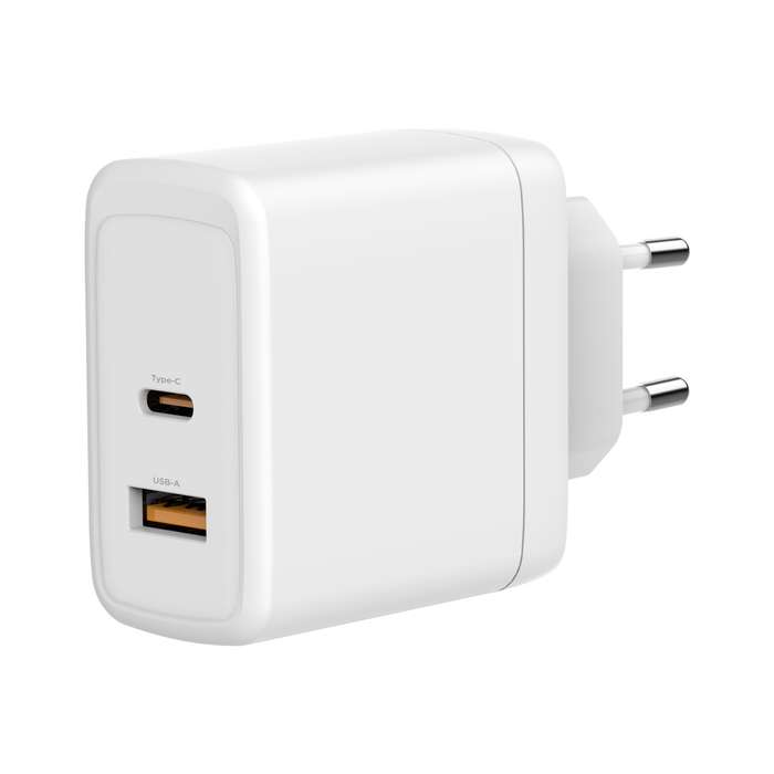 Snug 65W GaN Charger - 2 Port Fast Charger - White