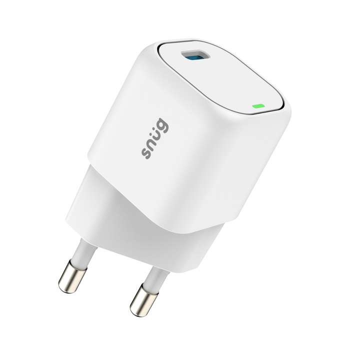 Snug 25W GaN Charger - PD Fast Charging Adapter - White