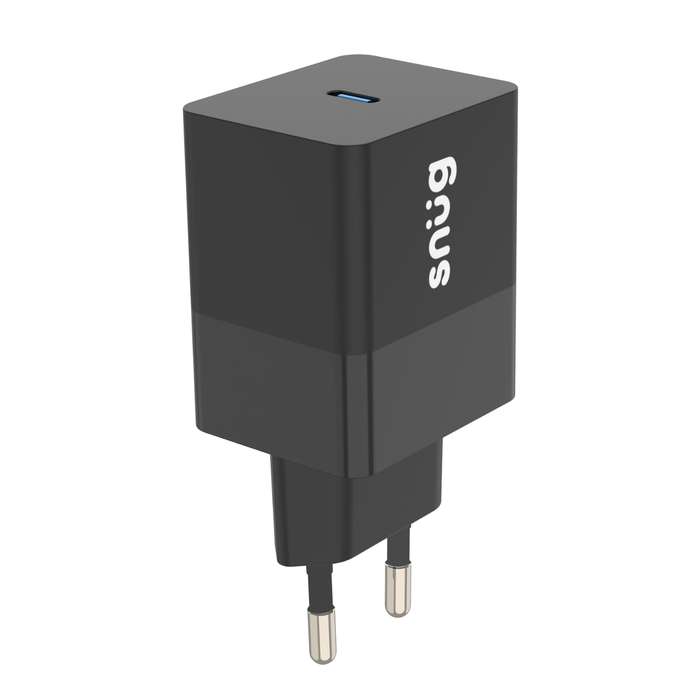 Snug 45W PD GaN Charger with USB-C To Type-C Cable - Black