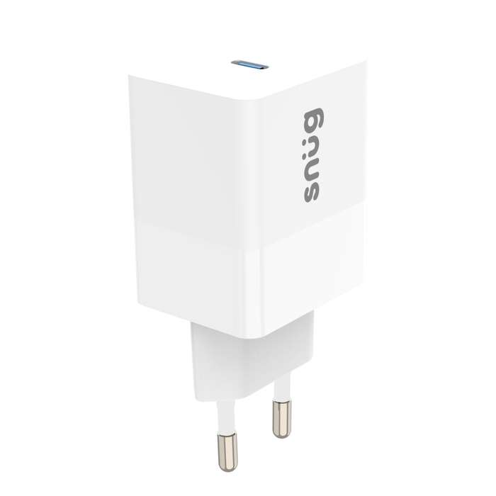 Snug 45W PD GaN Charger with USB-C To Type-C Cable - White