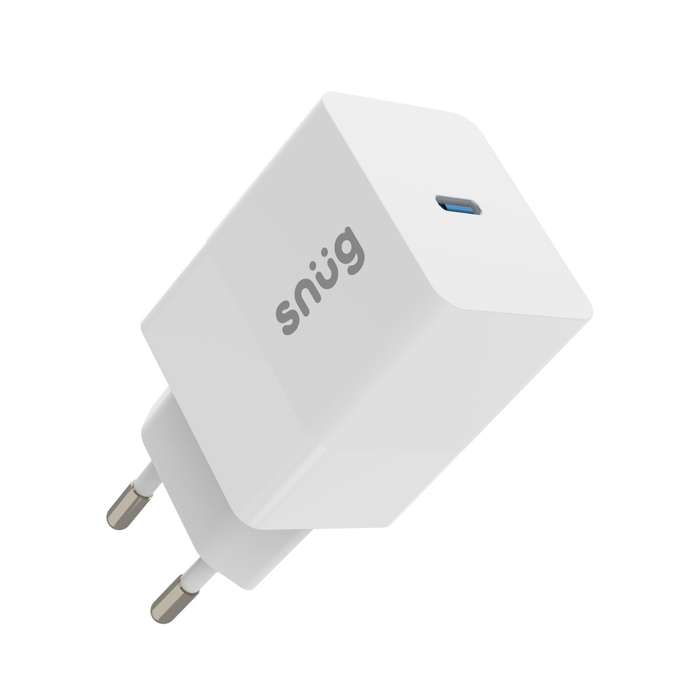 Snug 45W PD GaN Charger with USB-C To Type-C Cable - White