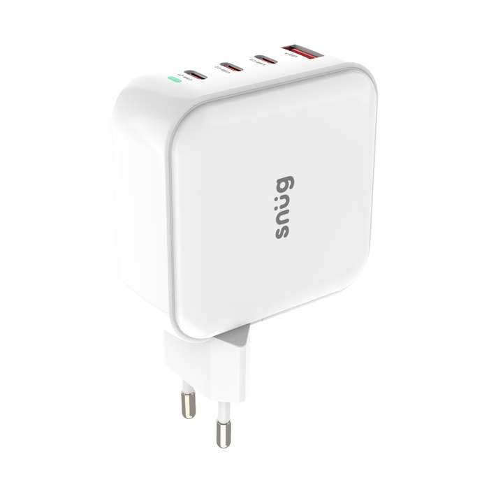 Snug 100W PD GaN Wall Charger - White