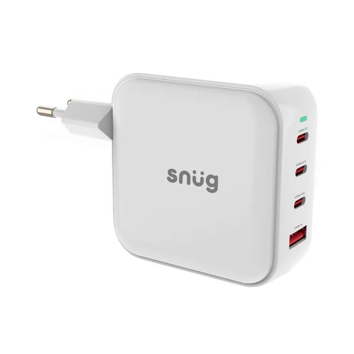 Snug 100W PD GaN Wall Charger - White