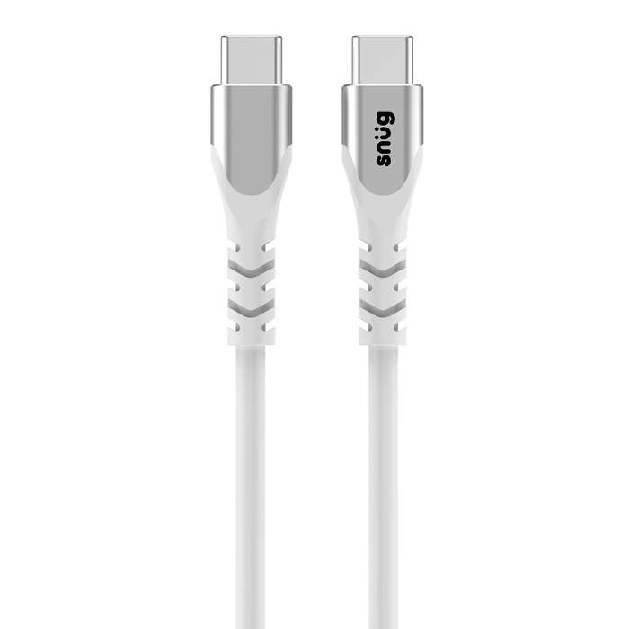 Snug 60W Type C To Type C Cable - White 1.2m