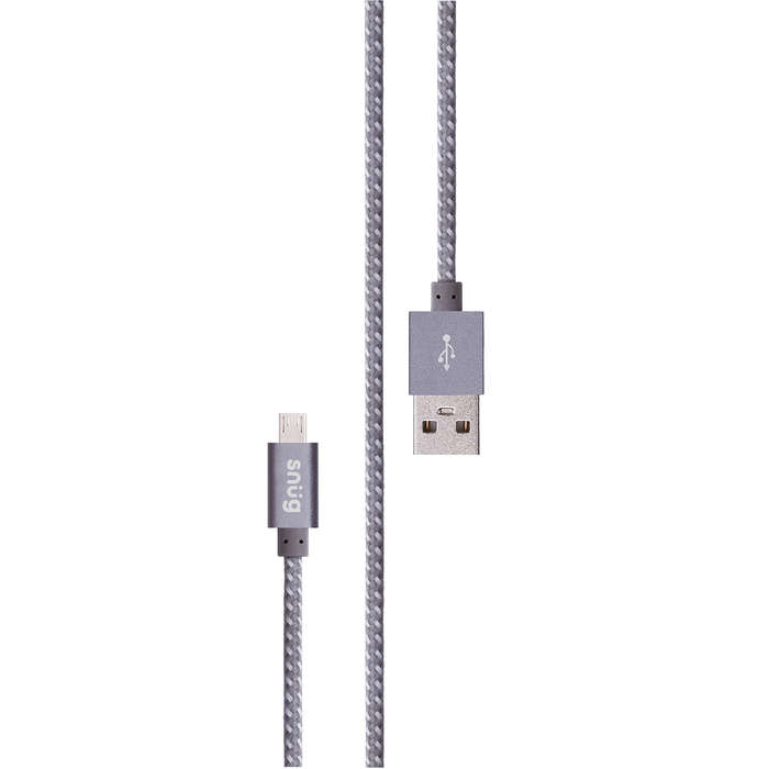 Snug 12W USB to Micro USB Cable - 1.2m Silver
