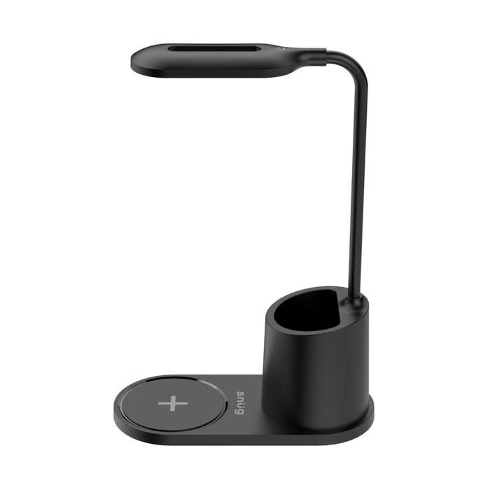 Snug 15W Wireless Charger - LED Lamp & Pen Holder - Black