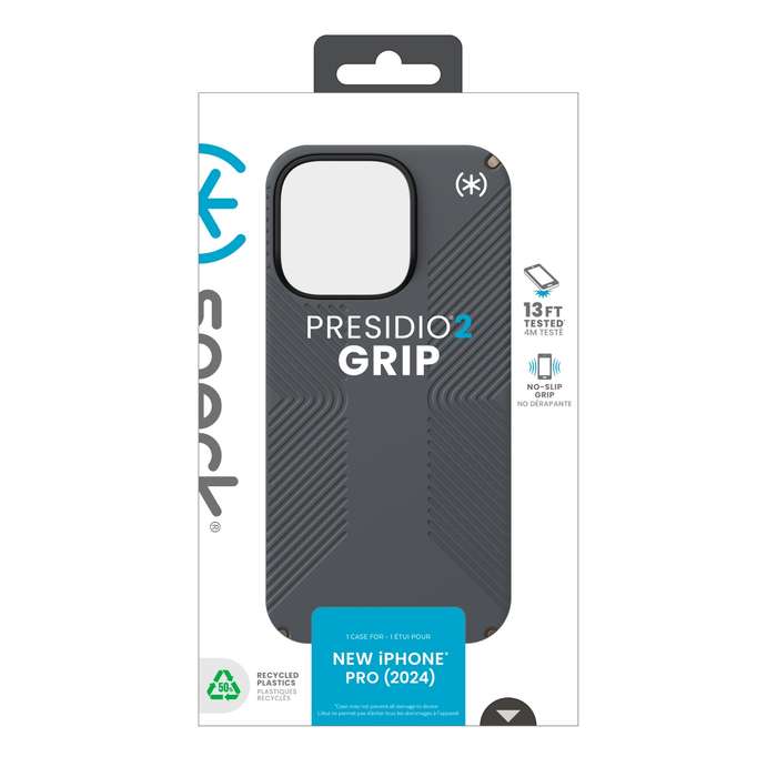 Apple iPhone 16 Pro Speck Presidio2 Grip Case - Grey