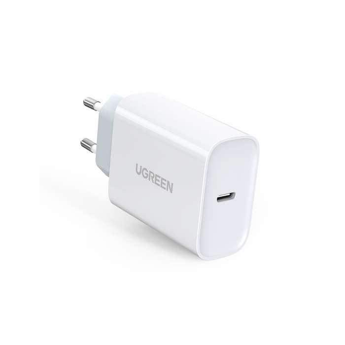UGREEN 30W Charger - 1 Port PD Fast Charger - White