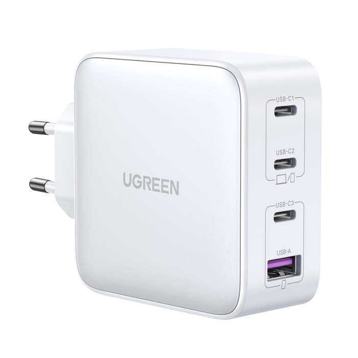 UGREEN 100W GaN Charger - 4 Port PD Fast Charger - White