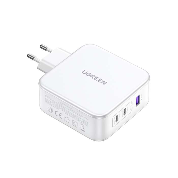 UGREEN 140W GaN Charger - 3 Port Fast Charger - White