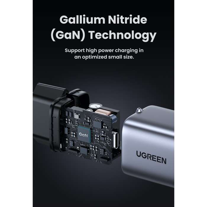 UGREEN 30W PD GaN Wall Charger - 1 Port - Black