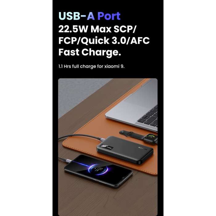UGREEN 10000mAh PD Power Bank - 20W - Black
