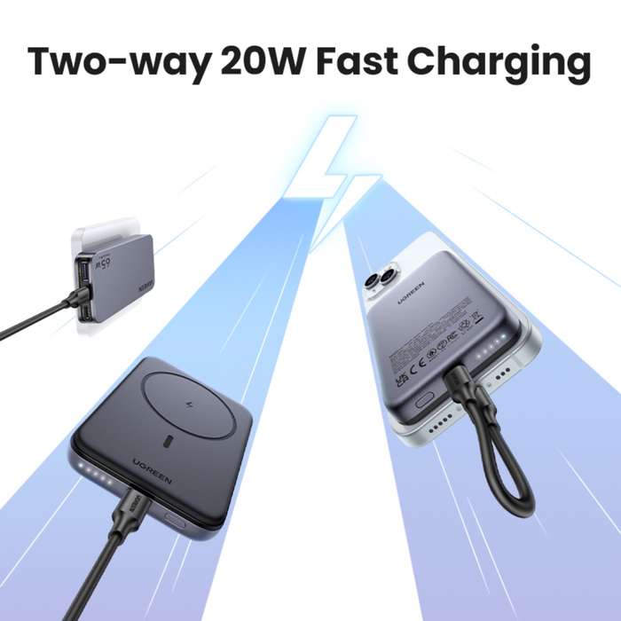 UGREEN 10000mAh Wireless Magnetic PD Power Bank - 20W