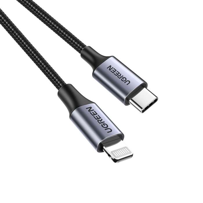 UGREEN 20W Type C To Lightning PD Cable - 1m Black