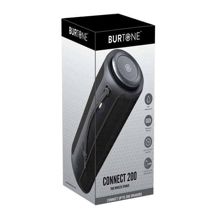 Burtone Connect 200 Portable Bluetooth Speaker - Black