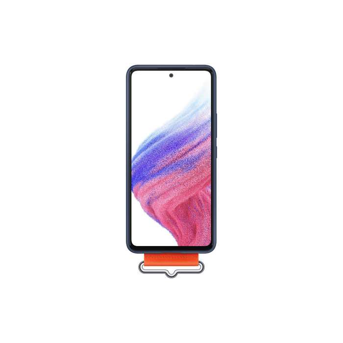Samsung Galaxy A53 5G Case - Official Samsung Silicone Cover With Strap - Blue