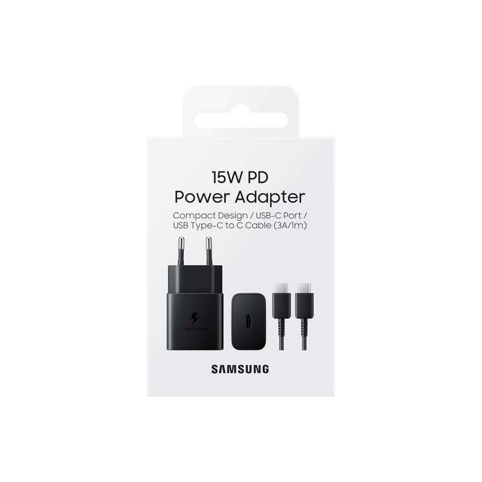 Samsung 15W Wall Charger - USB C Cable - Official Fast Charging