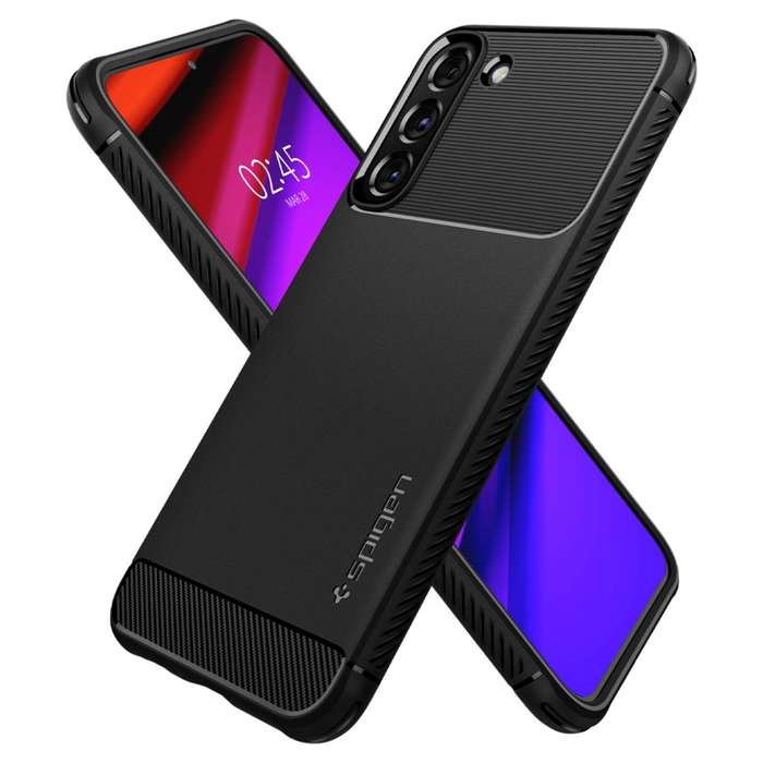 Samsung Galaxy S22 5G Case - Spigen Rugged Armor Cover - Black
