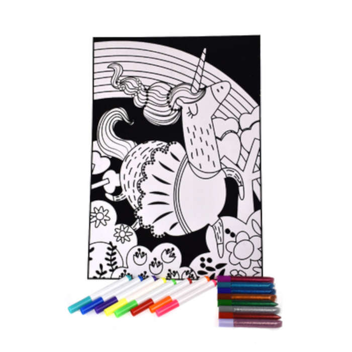 TookyToy - Velvet Colouring Kit - Unicorn